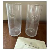 Pottery Barn Simple Wall Vase Pair - Clear Glass