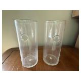 Pottery Barn Simple Wall Vase Pair - Clear Glass