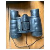 Binocular Set: Bushmaster 7x35 Binoculars with Leather Carry Case - Vintage Field Glasses Set