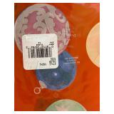 Decorative Red Rim Plate with Holiday Ornaments - 12-13 in Diameter