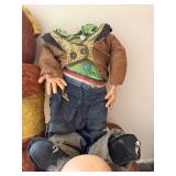 Vintage Plush Teddy Bear - Rag Doll with Clown Head