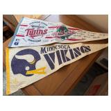 Minnesota Twins World Series Champions Pennant & Minnesota Vikings Pennant