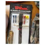 Wilson All Weather Scorecard Holder with Golf Accessories & Vintage Travel Gear Bundle