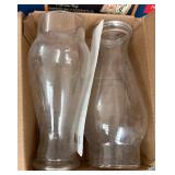 Planters Pennant Vintage Tin Tray - Glass Milk Bottles, Jars, Vase & LP Record Bowl