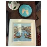 Baum Bros Butterfly Garden Collection 5-Piece Porcelain Set Made in Italy