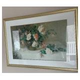 Framed Rose Still-Life Painting - Gold Frame, 40 x 28 in