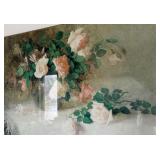 Framed Rose Still-Life Painting - Gold Frame, 40 x 28 in