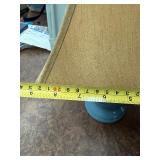 Table Lamp - Beige Fabric Shade, Blue Ceramic Base