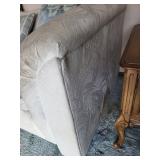 Sectional Sofa - 103-Inch Long Beige Damask Upholstery