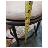 Bar Stools Cushioned Seats - Black Metal Frame (Lot of 3)