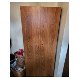 Oak Wood Wardrobe Cabinet - Tall Double-Door Armoire for Storage