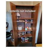 Oak Wood Wardrobe Cabinet - Tall Double-Door Armoire for Storage