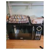 Microwave Oven & Chefman Air Fryer - Black Countertop Kitchen Set