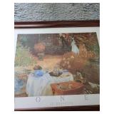 Monet Le Déjeuner Framed Print - Reproduction in Wood Frame