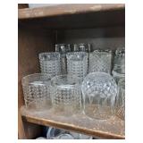 Entire Contents of the Cupboard Including Serving Pieces, Blue & White Porcelain Dinnerware Set with Glassware - Gravy Boat Included