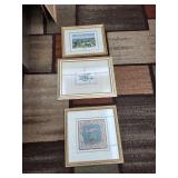 Monet and Other Artists Framed Art Prints - Wall Decor (Lot of 3)