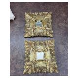 Ornate Gold Framed Wall Mirrors (Lot of 2)