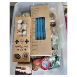 Assorted Candles & Candle Accessories - Tea Lights, Votive Candles & Decor