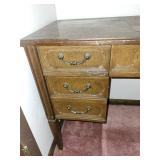 Vintage Wooden Sewing Table with Left 2-Drawer  - 36W x 19D x 30H