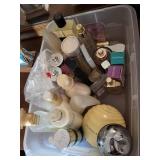 Assorted Perfume Bottles Collection - YSL, Givenchy, Lancôme in Plastic Bin