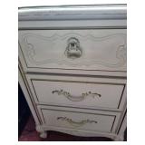 White French Provincial Desk - 4 Drawers - 45 in L x 17 in D x 30 in H