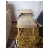 Wooden Two-Tier Side Table With Upper Shelf