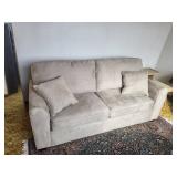 Beige Sleeper Sofa - 76in L x 34in D x 34in H with Bed Mechanism
