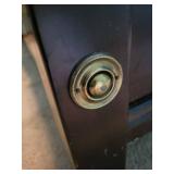 Four-Poster Bed in Dark Wood with Carved Finials