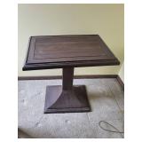 Dark Plastic TV Stand with Rectangular Inset Top