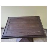 Dark Plastic TV Stand with Rectangular Inset Top