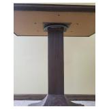 Dark Plastic TV Stand with Rectangular Inset Top