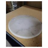 Cast Iron Table Plant Stand Needs Repair - Marble Top, Ornate Scrollwork, Round