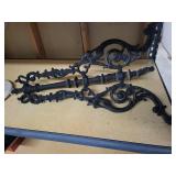 Cast Iron Table Plant Stand Needs Repair - Marble Top, Ornate Scrollwork, Round