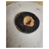 Cast Iron Table Plant Stand Needs Repair - Marble Top, Ornate Scrollwork, Round