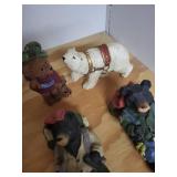 100-ct Mini Light Sets (2-Pack) - Christmas String Lights & Resin Bear Figurines