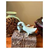 Ornate Decorative Vase, Sculpture & Urn Set with plant stand