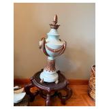 Ornate Decorative Vase, Sculpture & Urn Set with plant stand