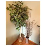 Artificial Ficus Tree and Twig Arrangement Set for Home Decor