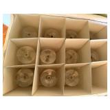 Set of Etched Glassware with Storage Containers