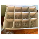 Set of Etched Glassware with Storage Containers