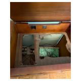 Vintage Wooden Stereo Console Cabinet with Speaker Panels