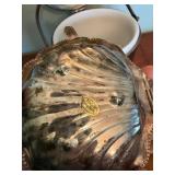 Vintage Oneida USA Silver Ice Bucket & Shell Caviar Serving Dish