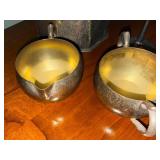 Vintage Silver and Metal Serving Lot: Bowls, Pitchers, Goblets