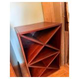 Solid Wood Wine Rack Geometric Design