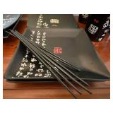 Baum Chinese Calligraphy Tableware Set - Plates, Mugs, Chopsticks