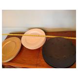 Set of Decorative Plates - Gold, White, Black Designs