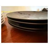 Set of Decorative Plates - Gold, White, Black Designs