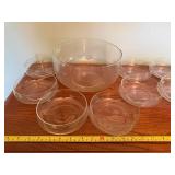 Elegant 9-Piece Clear Glass Bowl Set - Large and Small Bowls