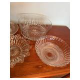 Vintage Glass Serving Dishes Lot - Bowls & Platters Collection