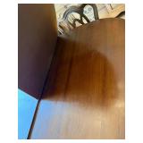 Vintage Dining Table Set with Chairs - Needs Repair, Custom Cut Protective Cover